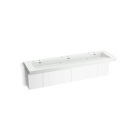 Kohler Constellation 90In Wall-Mount Trough Lavatory System In Miami White 81033-BPW-KEH